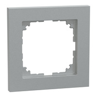 Merten Rahmen einfach aus Thermoplast, edelmatt, für Senkrecht- und Waagerechtmontage aluminium, Retail