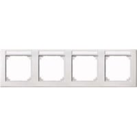 Merten Rahmen vierfach mit Beschriftungsträger weiß, Retail