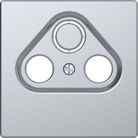 Merten Zentralplatte Einsatz für Antennensteckdosen Typ MEG4123-6036, lackierter Thermoplast edelstahl, Retail