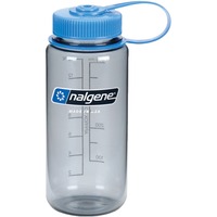 Nalgene Trinkflasche "Wide Mouth Sustain" 0,5 Liter, 16oz transparent/grau, Weithalsflasche