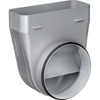 Bosch Home Lüftungskanal Flachkanal Übergang rund 90°, NW 150, Rohr grau, rund > flach