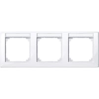 Merten Rahmen 3-fach mit Beschriftungsträger, Typ 471325, Abdeckrahmen, M-SMART System M weiß (glänzend), Retail