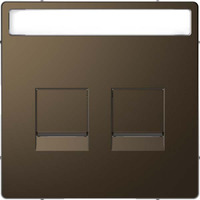 Merten Zentralplatte mit zwei Öffnungen für Modular Jack bronze, Retail
