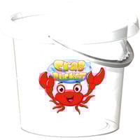 VEDES Eimer mit Krebs Motiv, ca. 20 x 19,5 cm transparent