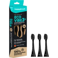 happybrush ECO VIBE 3 Aufsteckbürsten  schwarz