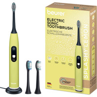Beurer SC 50 Splashy Lemon Green Planet, Elektrische Zahnbürste gelb, incl. 2 Bürstenköpfe