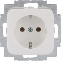 Busch-Jaeger Steckdosen-Einsatz Anschlussweiß Schutzkontakt Typ F 16 Ampere 250 Volt Unterputz weiß (glänzend), Retail