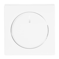 Busch-Jaeger Zentralscheibe Drehknopf für Unterputz-Dimmer mit transparentem Leuchtring, Typ 6540-84-102, Abdeckung weiß (glänzend), Retail
