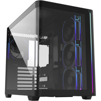 FSP M580-BP, Tower-Gehäuse schwarz, Tempered Glass
