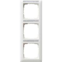 Gira Rahmen 3-fach mit Beschriftungsfeld glänzend weiß (glänzend), Retail