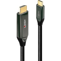 Lindy USB Adapterkabel, USB-C Stecker > HDMI 8K Stecker schwarz, 1 Meter, 8K 60Hz, + HDR