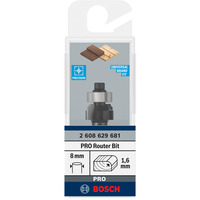 Bosch PRO Abrundfräser Ø 15,9mm, Radius 1,6mm Schaft Ø 8mm, zweischneidig, Anlaufkugellager