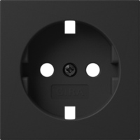 Gira Abdeckung für Schutzkontaktsteckdose Typ F 16 Ampere 250 Volt System 55 schwarz (matt), Retail
