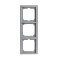 Busch-Jaeger Rahmen dreifach, Kunststoff, lackiert, matt, Unterputzmontage, future linear, Typ 1723-183K aluminium (gebürstet), Retail