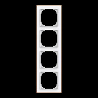 Busch-Jaeger Rahmen vierfach mit Dekorring gold, Retail