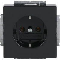Busch-Jaeger Steckdose CEE 7/3 Typ F mit Erdungsclips, 16 Ampere, 250 Volt, Unterputz, 1-fach anthrazit, Retail