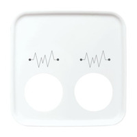 Busch-Jaeger Zentralscheibe mit 2 Diagnostiksteckkontakten 2548-021 G-214, Abdeckung weiß, Retail