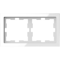 Merten Merten Rahmen 2f.kristallws D-Life Glas MEG4020-6520 weiß, Retail