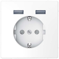 Merten Schutzkontakt Steckdose mit USB Ladegerät anthrazit, Retail