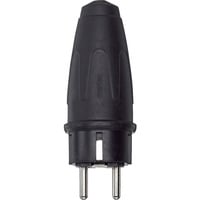 Merten Vollgummi Schutzkontaktstecker 3-polig 16 Ampere 250 Volt Typ 123851 schwarz, Retail