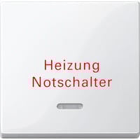 Merten Wippe Kontrollfenster für Fenster mit Aufdruck Heizung, Typ 435119, glänzend weiß (glänzend), Retail