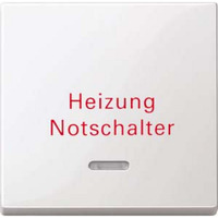 Merten Wippe Kontrollfenster für Fenster mit Aufdruck Heizung, Typ 435119, glänzend weiß (glänzend), Retail