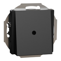 Merten Zentralplatte mit zentraler Abdeckplatte für Leitungsauslass, Abdeckung schwarz (matt), Retail