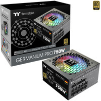 Thermaltake Germanium Pro RGB 0750W, PC-Netzteil schwarz, 1x 12-Pin High Power GPU, 4x PCIe, Kabelmanagement, 750 Watt