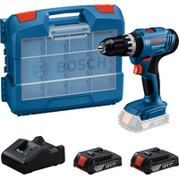 Bosch Akku-Schlagbohrschrauber GSB 18V-25 Professional, 18Volt blau/schwarz, 2x Li-Ion Akku 2,0Ah, L-Case Pick & Click