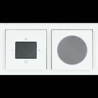 Busch-Jaeger DAB Plus Radiowecker Komplettset Typ 8220 UJ-84-101 Unterputz Montage weiß (glänzend), Retail