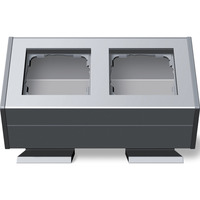 Gira Gehäuse zwei fach mit Befestigungswinkel aluminium, Retail