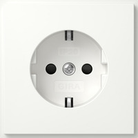 Gira Schutzkontaktsteckdose Typ F 16 Ampere 250 Volt mit erhöhtem Berührungsschutz IP20 weiß, Retail