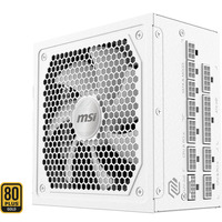 MSI MAG A1000GL PCIE5 WHITE, PC-Netzteil weiß, 1x 12-Pin High Power GPU, 4x PCIe, Kabelmanagement, 1000 Watt