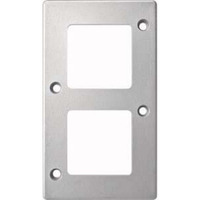 Merten Rahmen zweifach matt senkrecht Typ 480260 mit verschließbaren Befestigungslöchern silber, Retail