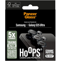 PanzerGlass Hoops Ceramic Kameraschutz, Schutzfolie schwarz, Samsung Galaxy S25 Ultra