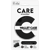 PanzerGlass Wallet Case mit Kickstand, Handyhülle schwarz, Samsung Galaxy S25 Ultra