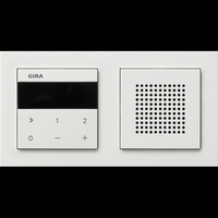 0 Unterputz-Radio Internet-Protokoll Lautsprecher mit Rahmen E2 Typ 232029, Internetradio weiß (glänzend), Retail