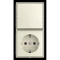 Busch-Jaeger Kombination Wippschalter 2601/6/20 EAPBJ-522 weiß, Retail