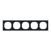 Busch-Jaeger Rahmen fünffach mit Dekorring chrom, Retail