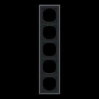 Busch-Jaeger Rahmen fünffach mit Dekorring chrom, Retail