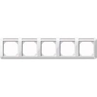 Merten Rahmen fünffach mit Beschriftungsträger weiß, Retail