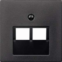 Merten Zentralplatte für Universal-Anschluss-Einsätze im Design System M, Typ 298014 anthrazit, Retail