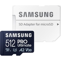 SAMSUNG PRO Ultimate microSD 512 GB, Speicherkarte dunkelblau, UHS-I U1, Class 10, V10, A1