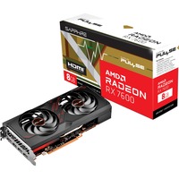 SAPPHIRE Radeon RX 7600 PULSE GAMING OC, Grafikkarte RDNA 3, GDDR6, 3x DisplayPort, 1x HDMI 2.1