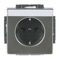 0 Steckdose CEE 7/3 Typ F 16 Ampere 250 Volt Unterputz edelstahl, Retail