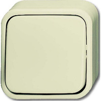 Busch-Jaeger Kreuzschalter Aufputz weiß, Retail