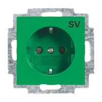 Busch-Jaeger Schutzkontaktsteckdose CEE 7/3 Typ F Einsatz 20 EUCB-13-914-10 grün, Retail