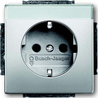 Busch-Jaeger Steckdose CEE 7/3 Typ F 16 Ampere 250 Volt Unterputz edelstahl, Retail