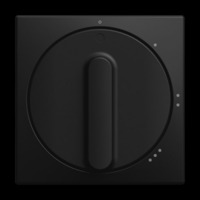 Busch-Jaeger Zentralscheibe 2542 Drehstufen-Drehschalter mit Nullstellung, Abdeckung schwarz, Retail