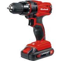 EINHELL Akku-Bohrschrauber TC-CD 18-2 Li, 18Volt rot/schwarz, Li-Ionen Akku 1,5Ah